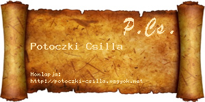 Potoczki Csilla névjegykártya