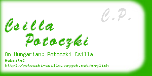 csilla potoczki business card